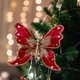 thumbnail image 4 of Christmas Tree Butterflys Ornaments Wreath Decor Ceiling Wall Decoration For 2025 Year Gifts Holiday Glittering Butterflys Christmas Tree Hanging Ornament, 4 of 7