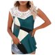 thumbnail image 1 of Camiseta sin mangas de encaje con estampado de mujer Camiseta sin mangas de empalme de cuello redondo Camiseta ligera y cómoda delgada OAVQHLG3B Store lin121212, 1 of 5