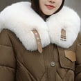 thumbnail image 5 of RYDCOT Womens Winter Coats Long Fashion Down Jacket Slim Large Collar Mid-Length Padded Jacket Thickened Jacket, 5 of 9
