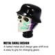 thumbnail image 3 of Tapa Auto Coche Blanco Negro Casco Diseño de Calavera Unique Bargains Pomo de Palanca de Cambios, 3 of 6