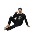 thumbnail image 5 of Men's long-sleeved long-pants pajama set with unique print, casual and loose fit, suitable for wearing outside as well as at home., 5 of 6