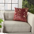 thumbnail image 4 of Nourison Luminescence Metallic Splash Deep Red Decorative Throw Pillow , 18" x 18", 4 of 5