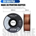 thumbnail image 2 of Creality 3D Printing Silk PLA Filament 3D Printer Red Copper Shiny Filaments 1.75mm Neatly Wound Dimensional Accuracy +/- 0.03 mm Silk Smooth Printing 2.2lbs for Most 3D Printers, 2 of 5