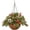 1pcs, variant on Christmas Hanging Baskets for Outdoors, 15.8" Pre-Lit Artificial Christmas Hanging Basket with LED Lights, Pine Cones & Berries, Holiday Outdoor Decor for Porch & Garden