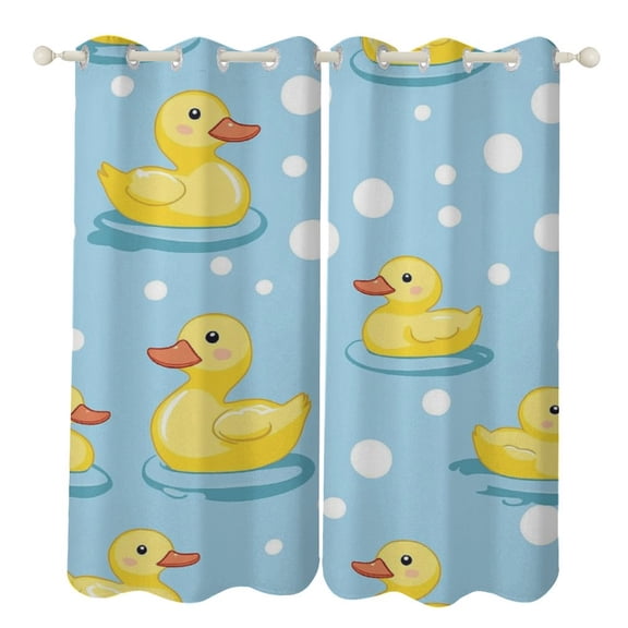 Cute Yellow Duck (40) Luxury Window Curtains Blinds for Living Room Kids Bedroom Bathroom Kicthen Door Home Decor 2 Panels