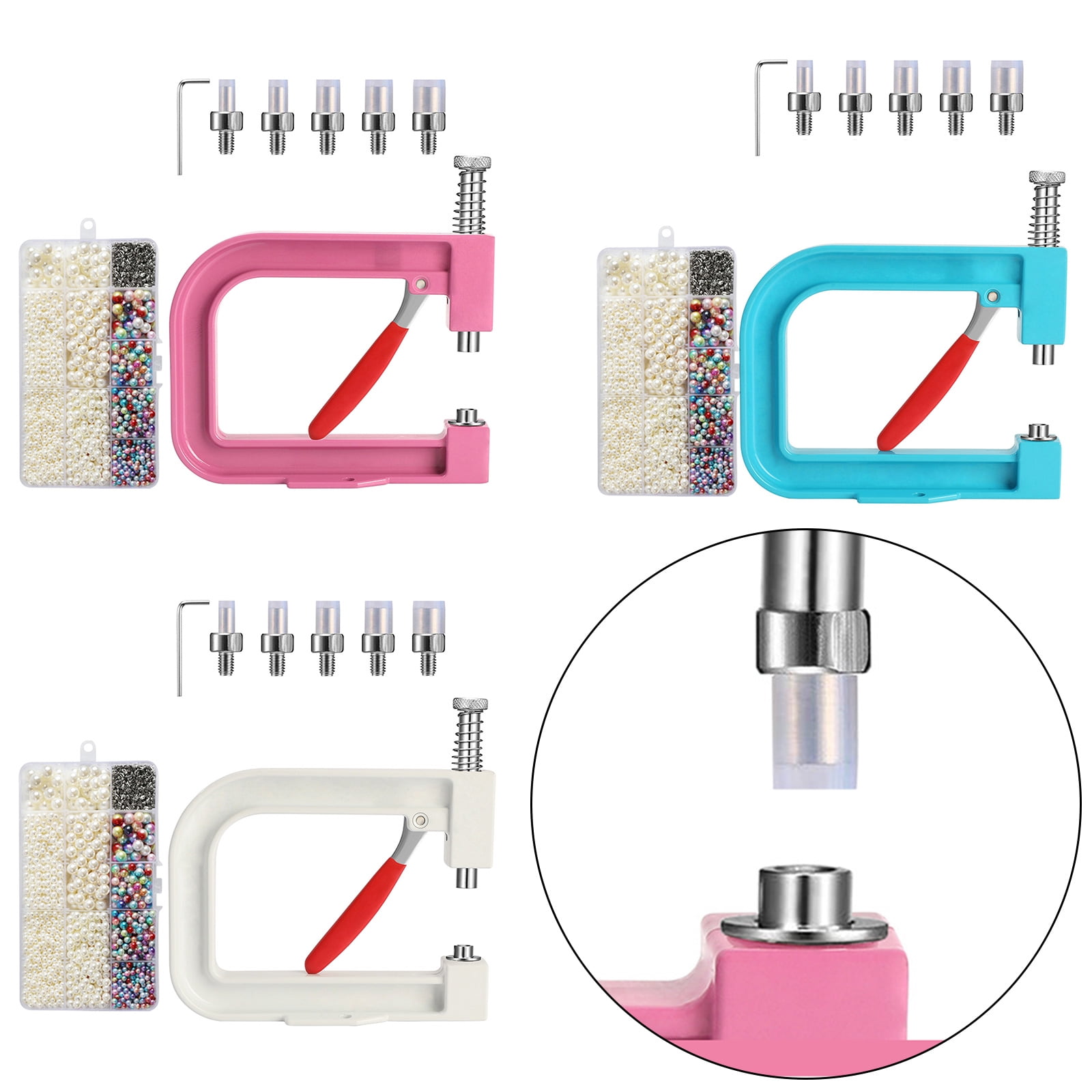 Portable Pearls Setting Machine Bead Making Machine Handmade Beading Accessories for Hat Shoes Clothes