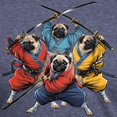 thumbnail image 3 of CafePress - Pugs Ninja T Shirt Men's Deluxe T Shirt - Mens Tri-blend T-Shirt, 3 of 4
