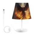 thumbnail image 2 of Bird Wings Fire Houses LED Desk Lamp Table Lamp USB Bedside Nightstand Small Lamp for Bedroom Living Room Kids Room, 2 of 8