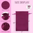 thumbnail image 2 of 30 Pcs Satin Cloth Gift Bags, For Christmas Party、Kids Classroom, Wedding, Birthday, or Baby Shower Party Favors, Christmas，July Fourth, Jewelry, 3x4 inches with Drawstring for Small Business, 2 of 4