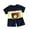 Dark Blue, variant on GEZHEN Girls Boys Summer Cartoon Printing Short Sleeve Shorts Two PC Set Relaxed Fit Casual Outfits
