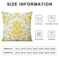 thumbnail image 5 of ONETECH  Retro Throw Pillow Cushion Case Trellis Grid Medieval Floral Damask Mandala Flower Ornament in Modern Monochrome, Modern Accent Double-Sided Digital Printing,Earth Yellow, 5 of 5