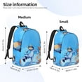 thumbnail image 3 of Lsque Bluey Pattern Canvas Daypack, Durable Backpack, High-quality Versatile Backpack,Vintage Compact Backpack-Medium, 3 of 6