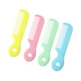 thumbnail image 4 of EeaseMX Peine de seguridad de 4 piezas con dientes redondos para masaje capilar, ideal para bebés (azul, rosa, verde y amarillo), 4 of 8