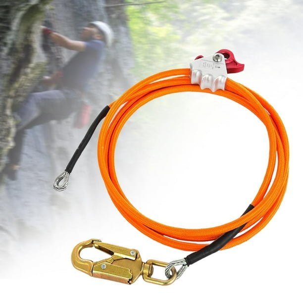 Kit de línea abatible con núcleo de alambre de acero, cuerda para arboristas, Flipline con núcleo de alambre de baja elasticidad, cuerda de escalada para arboristas, 12mm x 24m