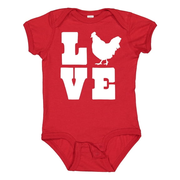 Inktastic Love Chickens Boys or Girls Baby Bodysuit
