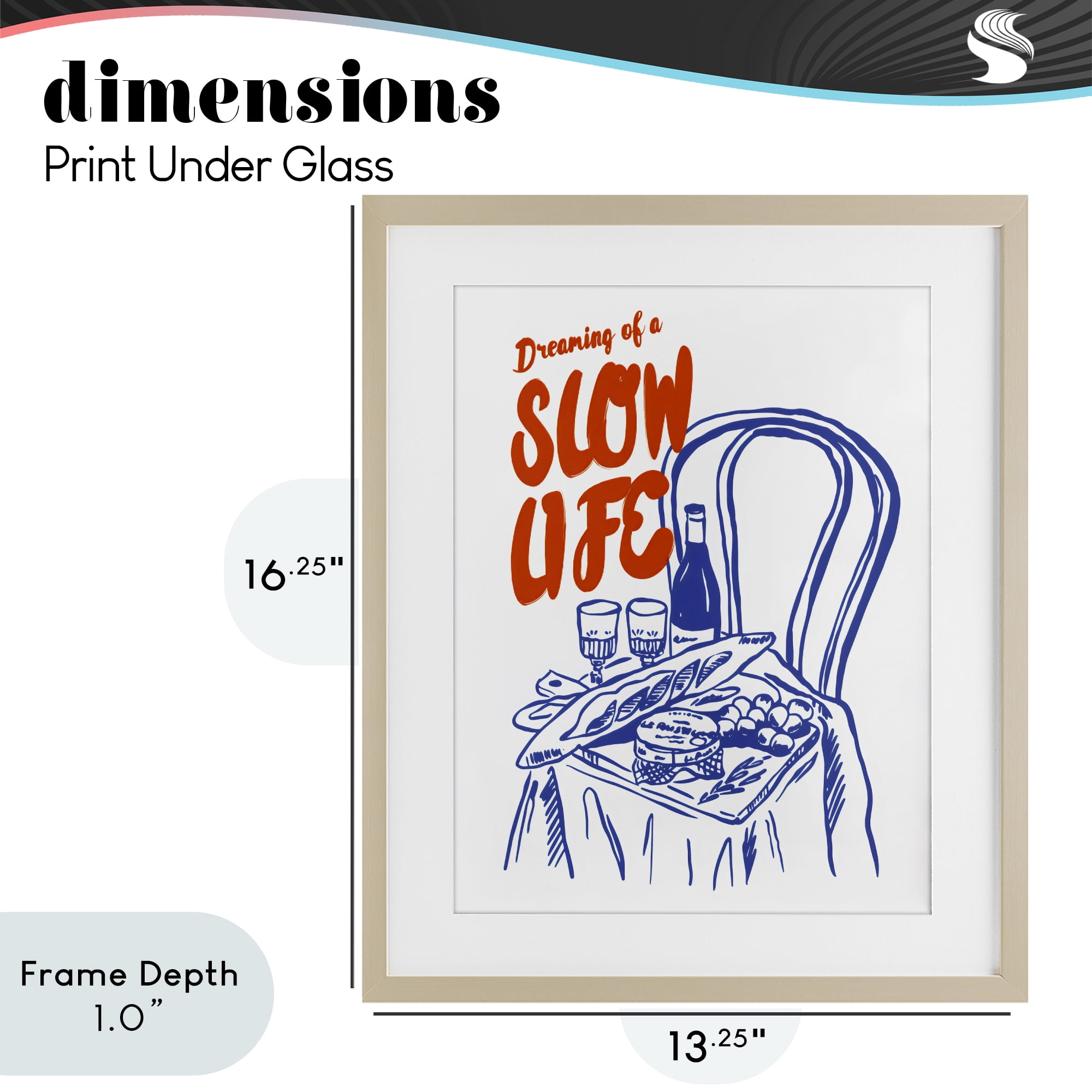 Stupell Industries Dreaming Of A Slow Life Birch Framed Print Under Glass, design by The Prints Vibe