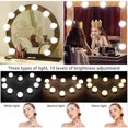 thumbnail image 5 of New product Led Mirror Usb Makeup Lights Lighted 10 Bulbs 3 Lighting Modes Tabletop Wall Mounted Cosmetic Mirror Only Including Lights, 5 of 5