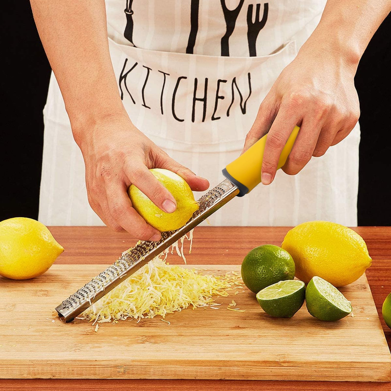 Urbanstrive Cheese Grater with Handle, Lemon Zester Graters for Kitchen Stainless Steel, Hand Grater for Ginger Garlic Nutmeg Chocolate Fruits