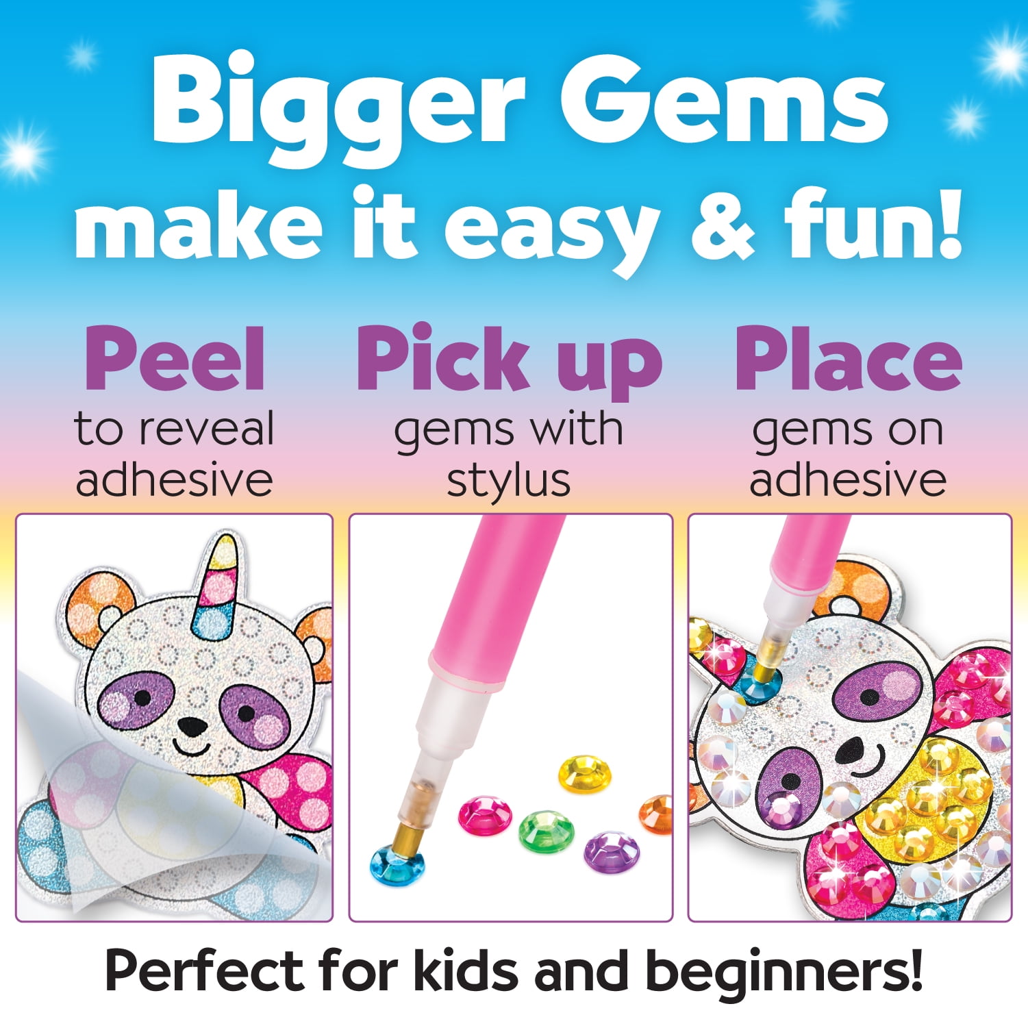 Creativity for Kids Big Gem Diamond Painting Kit: Magical Unicorn Crafts, Kids Gifts (Ages 6+)