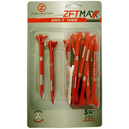 UPC: 0816343013528 | Zero Friction ZFT Maxx 3-Prong Composite Tees (Red/Silver  2.75  24pk) NEW