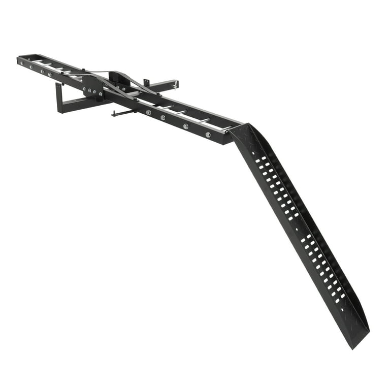 Direct aftermarket steel motorcycle carrier 500 lb scooter dirt bike hauler hitch mount rack ramp anti tilt anti wobble sale