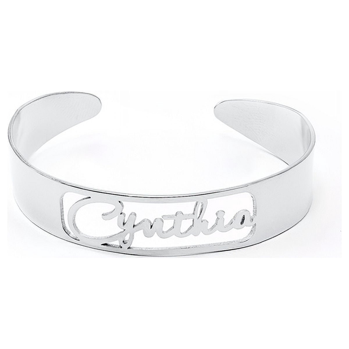 Personalized Cut-Out Script Name Bangle