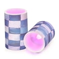 thumbnail image 7 of Yayeee Flameless Candles with Remote Flickering Battery Operated Multi Color Changing, Black and Gray Plaid Pattern, 7 of 7