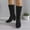 Black, variant on POROPL Womens Boots Mid Calf Winter Lace Upretro Knight Shoes,Boots Size 4.5