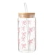 thumbnail image 4 of Adorable Bowknot Glass Water Bottle with Straw and Lid – Reusable Drinking Cup for Iced Coffee, Smoothies, and Party Use – Stylish Design with, 4 of 4