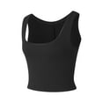 thumbnail image 2 of Coduop Women Crop Tank Tops Sleeveless Square Neck Solid Color Silm Fit Vest Tops Basic Tops, 2 of 9