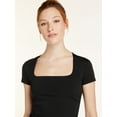 thumbnail image 4 of No Boundaries Juniors’ Ruched Top with Short Sleeves, Sizes XS-XXXL, 4 of 5