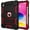 Black+Red, variant on Rantice Case for iPad 10th Generation 10.9 Inch 2022, iPad (A16) 11th Generation 11 Inch 2025, with Kickstand & Pencil Holder, Heavy Duty Shockproof Hybrid Protective Cover, Purple+Green