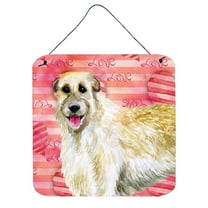 Irish Wolfhound Love Wall or Door Hanging Prints Red