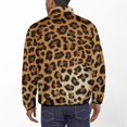 thumbnail image 3 of Jaguar Spots Wild Cat Texture Men's Stand Collar Sweater Long Sleeve Clothing Loose Fit Sports Sweater, 3 of 8