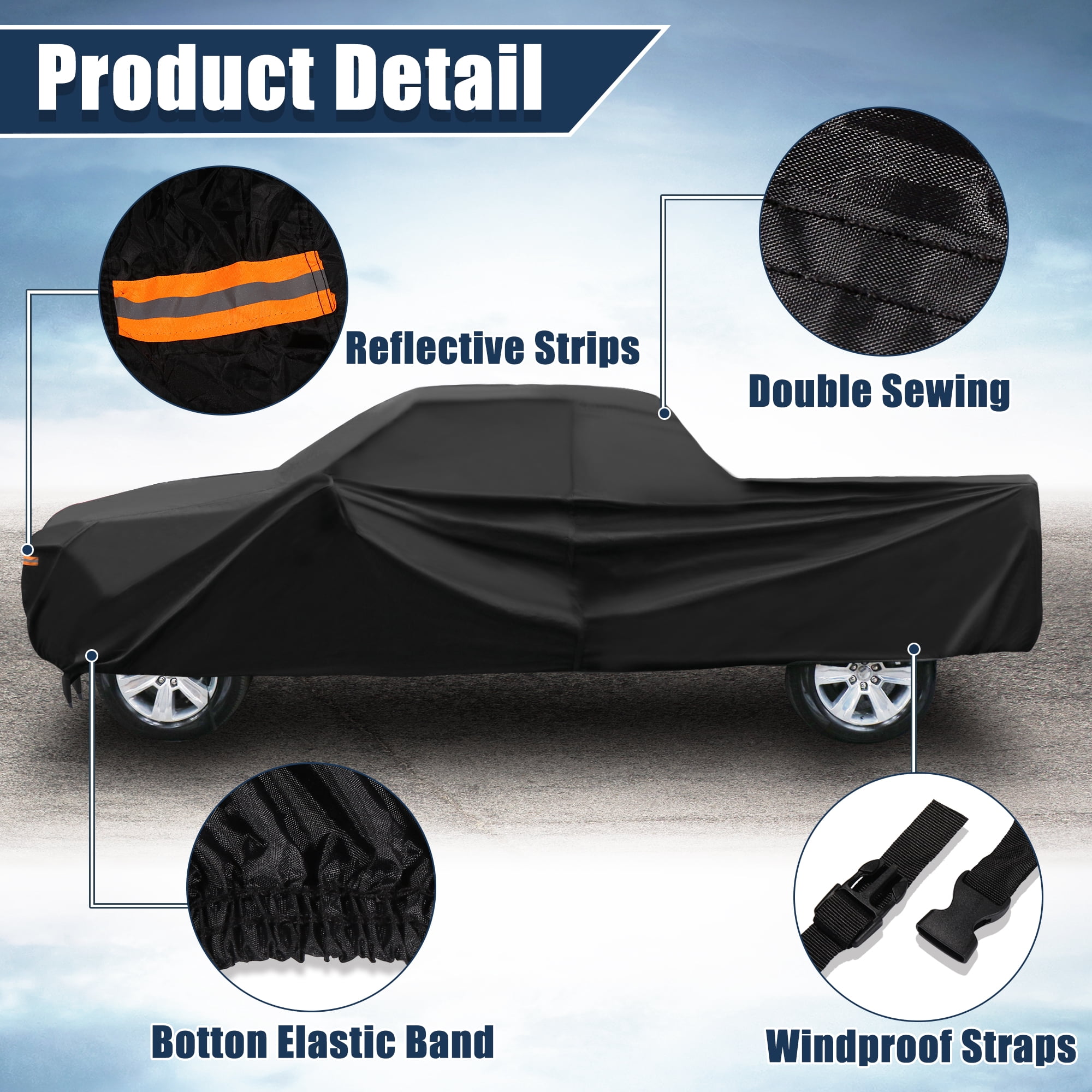 Unique Bargains Pickup Truck Cover for Ford F150 F350 Standard Cab 2 Door Waterproof
