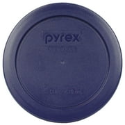 Pyrex 7200-PC Blue Round Plastic Replacement Storage Lid Cover (2-Pack)