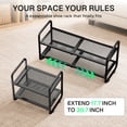 thumbnail image 4 of Behome 2-Tier Expandable Shoe Rack, Metal Shoe Shelf Storage, Adjustable Shoes Organizer for Closet, Entryway, Hallway, Garage, Front Door, 4 of 7