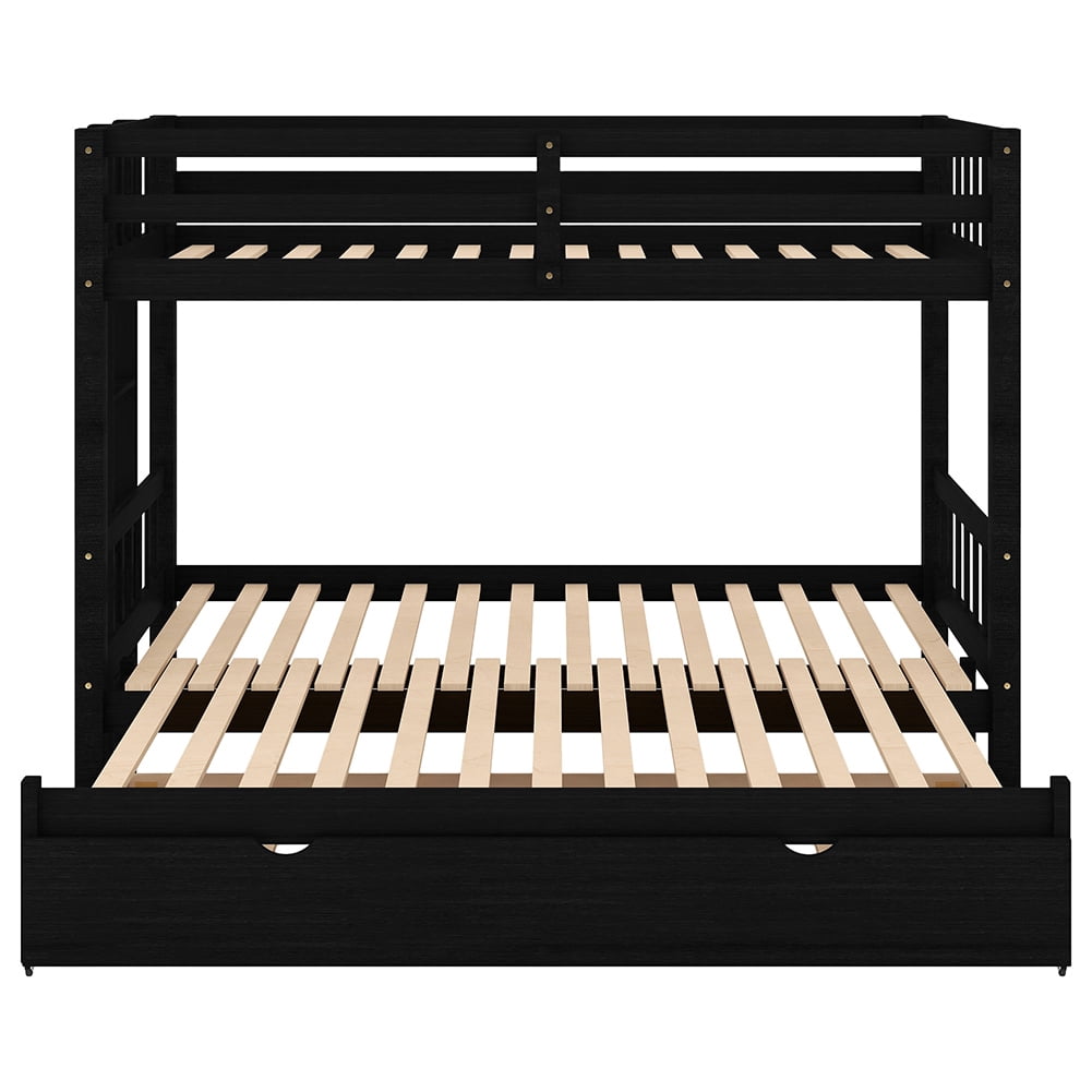 Kadyn Twin over Pull-out Bunk Bed with Trundle, 4 Beds in Compact Space, Espresso
