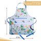 thumbnail image 4 of Maison D' Hermine Delantal Para Mujer Con Bolsillo 100% Algodón 27.50 "X 31.50" 1 Pieza Correa Ajustable Para El Cuello Y Corbatas Largas Delantal Hombres Chef Boda Cocina Jardinería Servidor Primaver, 4 of 5