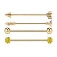 thumbnail image 4 of Aretes de acero inoxidable Yinane Oro 4x, 4 of 8
