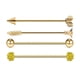 thumbnail image 4 of Con Barra Industrial Fernando de acero inoxidable 4 Piezas Oro, 4 of 8