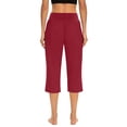 thumbnail image 7 of Audhol Yoga Pants Women, Pants for Women High Waisted Crop Work Pants Summer Casual Slacks Yoga Dress Pant Women's Activewear Red XL, 7 of 7