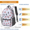 thumbnail image 3 of French Bulldog and Rose Purple Pattern 17" Waterproof Oxford School Backpacks for Teens, S-Shape Padded Straps, for School, Travel, Hiking, Camping, 3 of 4