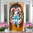 thumbnail image 6 of Qocolhg Outdoor Easter Decor Party Theme Decorations Front Door Cover Easter Decoration Easter Decorations Outdoor Easter Decorations for Home, 35.4x70.8 inch, G, 6 of 8
