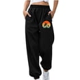 thumbnail image 4 of qolati Womens High Waisted Sweatpants Elastic High Waisted Joggers Casual Loose Sport Pants with Pockets Cinch Bottom Trousers, 4 of 6