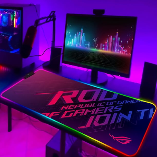 Alfombrilla de ratón Rgb para Gaming, 900x400, alfombrilla de ratón grande para Gamer, ROG ASUS, alfombrilla de escritorio xxl, alfombrilla para teclado de Pc, Diy LIUWENJING unisex