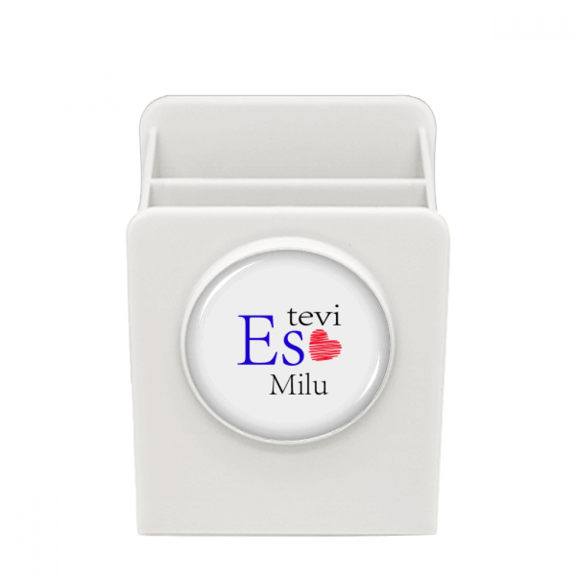 Armor Latvia Native I Love You Affection Desk Pencil Holder Cup Pen Organizer