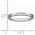 thumbnail image 6 of Sterling Silver Rhodium Grooved Ring, 6 of 10