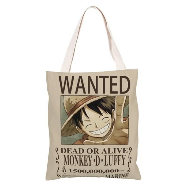 Anime One Piece Monkey D. Luffy Shoulder Bag Woman'S Backpack Reusable Eco-Friendly Shopping Tote Bag