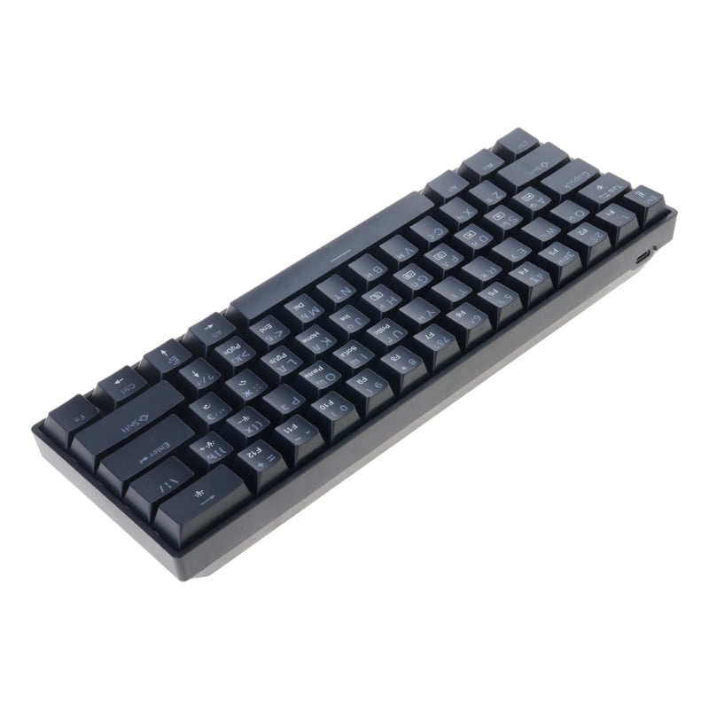 Mechanical Gaming Keyboard with LED Backlit Keyboard 61 Key Corded Computer Keyboard for Laptop PC Gamer Office Work